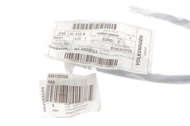 Rurka paliwa, zwrotna od wtryskiwaczy VAG 04B130235B cena, od 85,91 USD