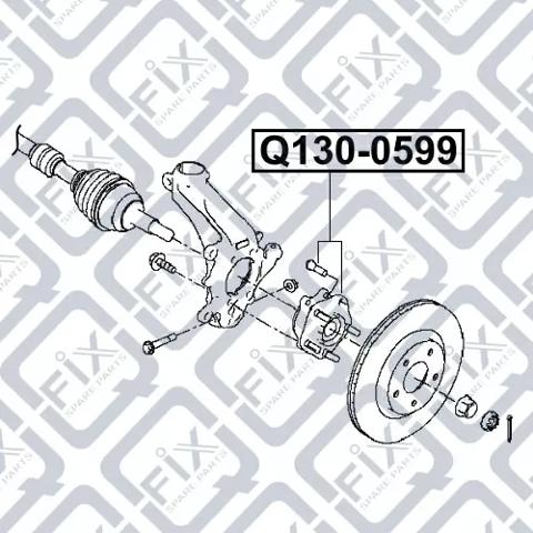 Q1300599 Q-fix Piasta przednia