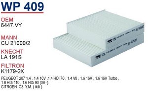 Do koszyka WP409 Wunder Filtr kabiny