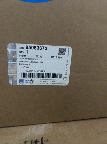 Listwa kierownicza (maglownica) 95083673 General Motors