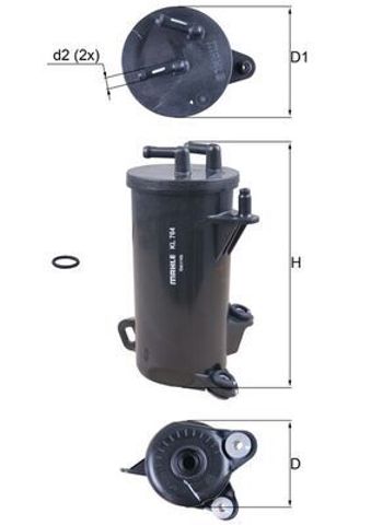 Filtr paliwa Mahle Original KL764D cena, od 37,17 USD