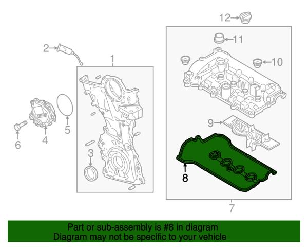 Uszczelka pokrywy zaworowej silnika PYFA10235 Mazda