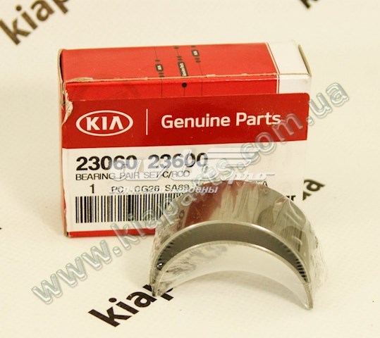 Panewki korbowodowe wału korbowego, zestaw, standardowe (STD) do KIA Rio II JB