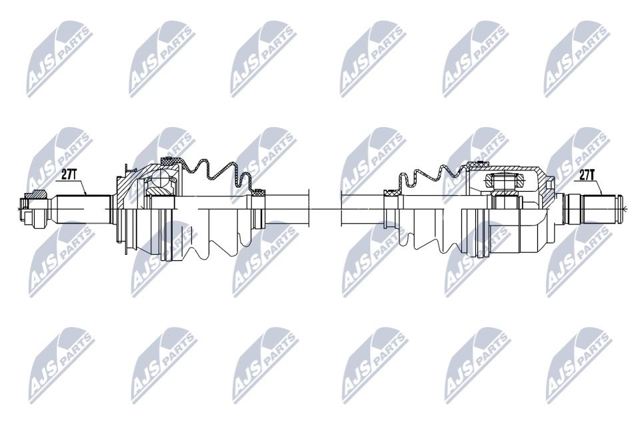 Półoś napędowa przednia lewa 49500F2300 Hyundai/Kia