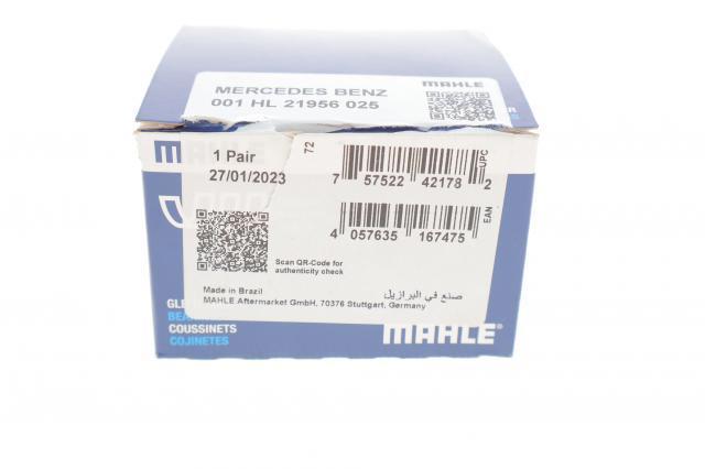 Panewki główne wału korbowego, zestaw, 1. naprawa (+0,25) Mahle Original 001HL21956025 cena, od 21,68 USD