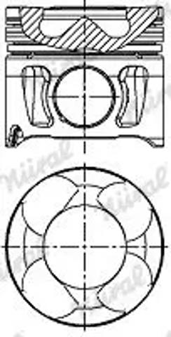 Tłok, komplet do jednego cylindru, STD 8713750030 Nural