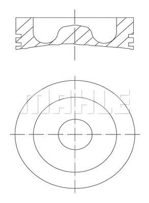 061PI00128000 Mahle Original Tłok, komplet do jednego cylindru, STD