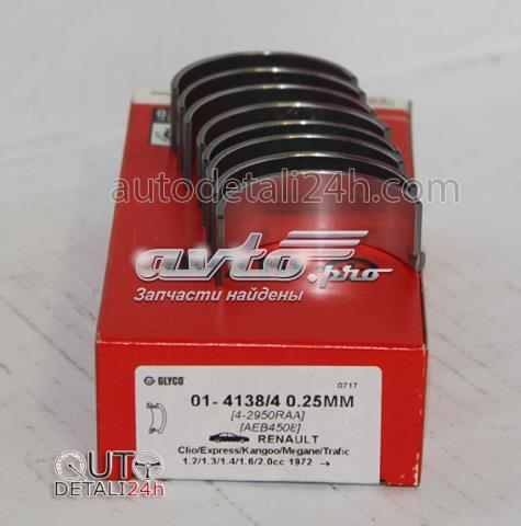 Panewki korbowodowe wału korbowego, zestaw, 1. naprawa (+0,25) Glyco 0141384025MM cena, od 12,51 USD