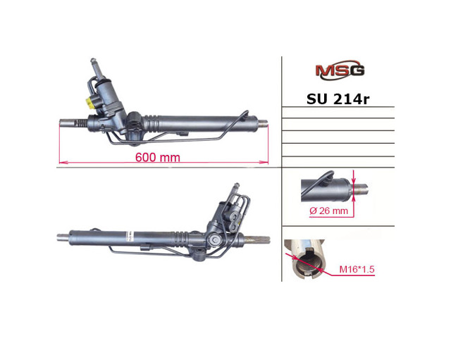 Listwa kierownicza (maglownica) SU214R MSG Rebuilding