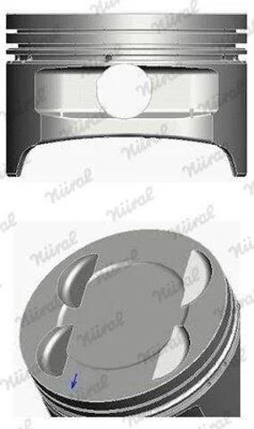 8714130720 Nural Tłok, komplet na 1 cylinder, 2. naprawa (+0,50)