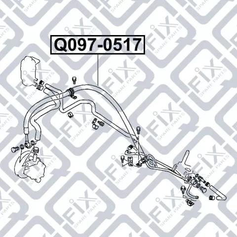 Przewód hydraulicznego układu wspomagania wysokiego ciśnienia, od pompy do maglownicy (mechanizmu) Q-fix Q0970517 cena, od 73,17 USD