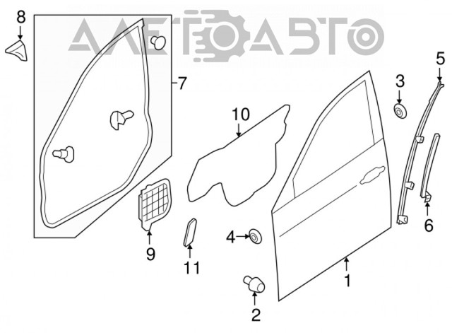 Drzwi przednie prawe Subaru Forester IV SUV (S13, SJ) (2012 - 2018) cena, od 474,38 USD