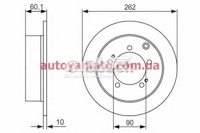 986479603 Bosch tarcza hamulcowa tylna