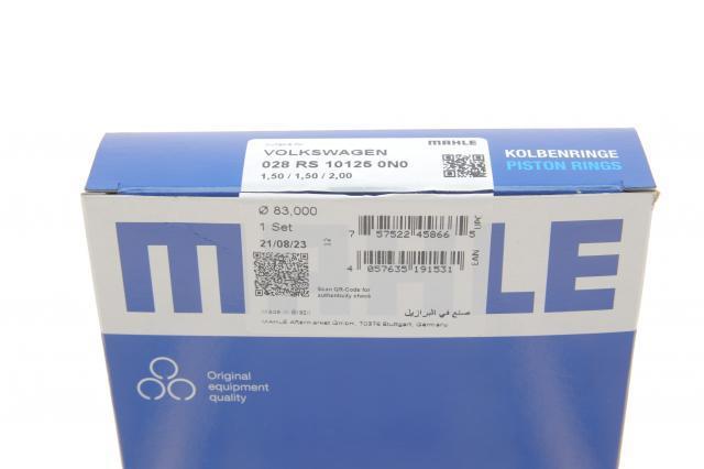 Do koszyka 028RS101250N0 Mahle Original Pierścienie tłokowe na 1 cylinder, STD.