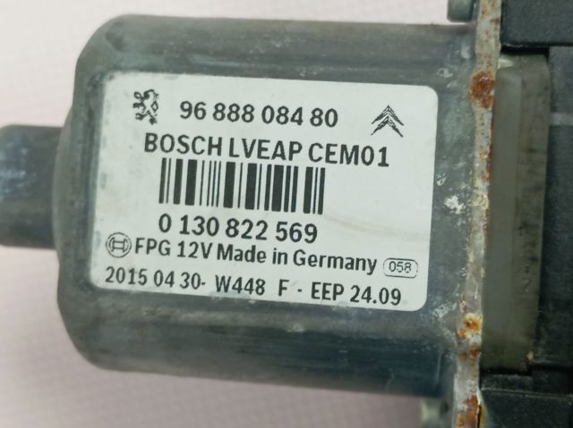 Mechanizm podnoszenia szyby drzwi tylnych lewych 9806087180 Peugeot/Citroen
