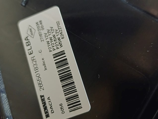 265501832R Renault (RVI) Lampa zespolona tylna prawa