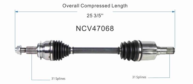 Półoś napędowa przednia lewa GSP NCV47068 cena, od 110,11 USD