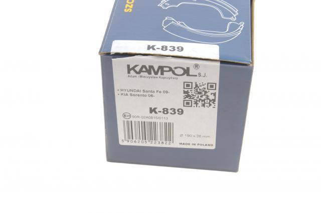 Klocki hamulca ręcznego Kampol K839