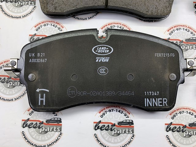 Klocki hamulcowe przednie tarczowe Land Rover LR162044 cena, od 58,68 USD