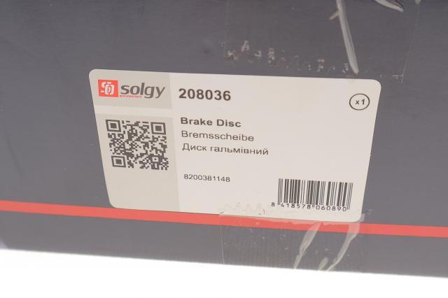 Tarcza hamulcowa tylna Solgy 208036 cena, od 108,74 USD