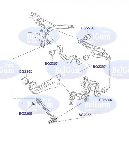 Do koszyka BG2267 Belgum Silentblock wahacza tylnego górnego