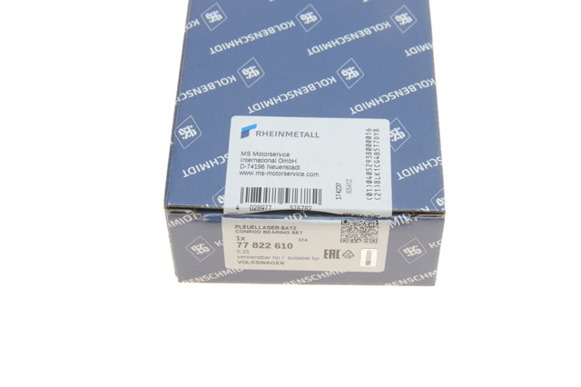 Panewki korbowodowe wału korbowego, zestaw, 1. naprawa (+0,25) Kolbenschmidt 77822610 cena, od 48,21 USD