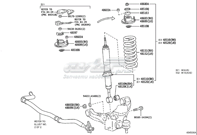Amortyzator przedni prawy do Toyota Land Cruiser PRADO J150