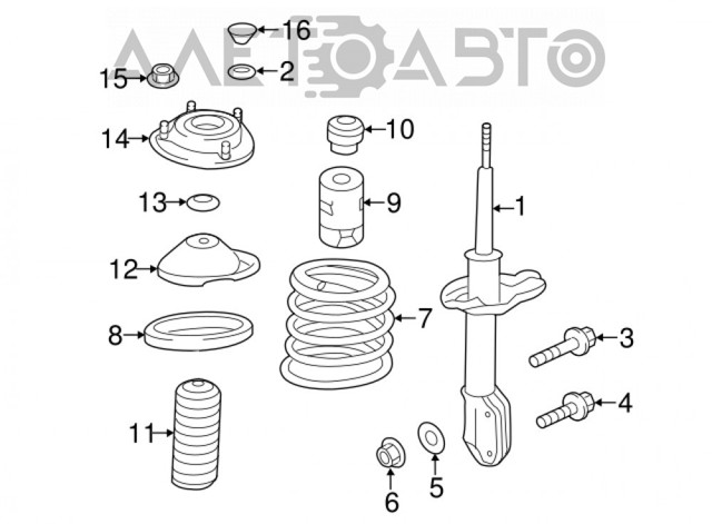 Amortyzator przedni lewy Subaru 20310SG030