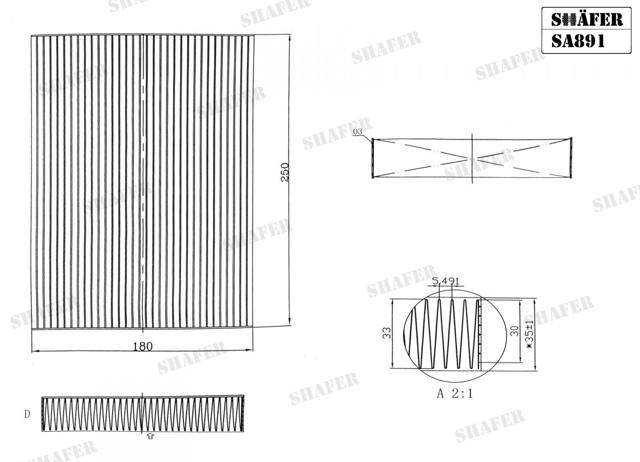 Filtr kabiny Shafer SA891