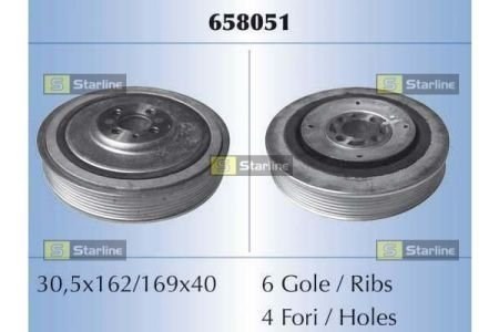 Koło pasowe wału korbowego Starline RS658051 cena, od 79,13 USD