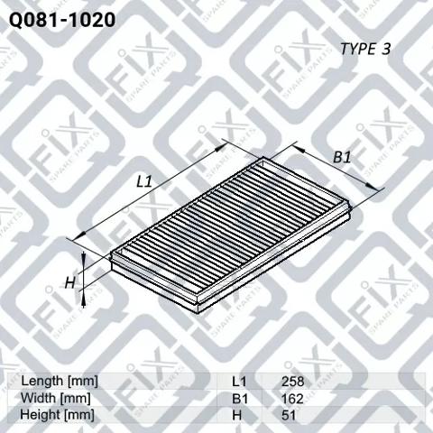 Filtr powietrza Q0811020 Q-fix