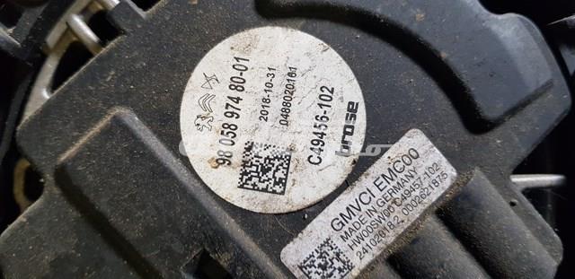 9805897480 Peugeot/Citroen Dyfuzor chłodnicy, w komplecie z silnikiem i wirnikiem