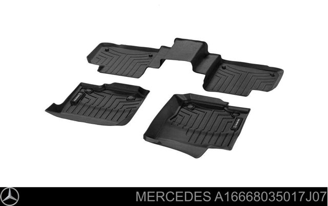 Do koszyka 16668035017J07 Mercedes Dywaniki przód+tył, komplet