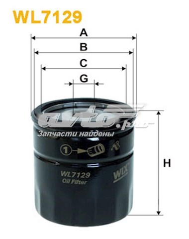 Filtr oleju WIX WL712912 cena, od 7,18 USD