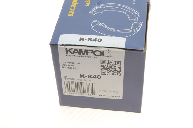 Do koszyka K840 Kampol Klocki hamulca ręcznego
