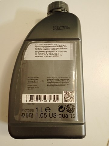 Olej do silnika Mercedes A000989820711FBDE
