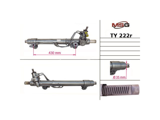Listwa kierownicza (maglownica) TY220R MSG Rebuilding
