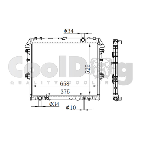 Chłodnica silnika Toyota 164000P030 cena, od 161,09 USD