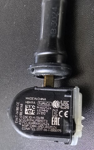 EV6T1A180DD Ford Czujnik ciśnienia w oponach