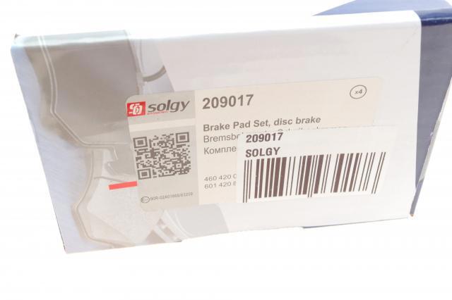 Klocki hamulcowe przednie tarczowe Solgy 209017