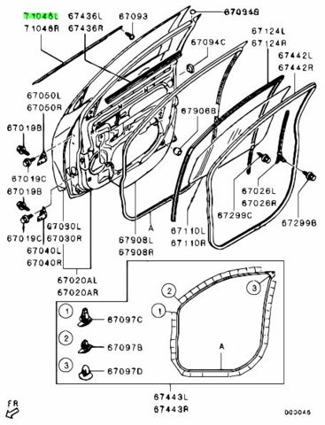 Q3760489 Q-fix Listwa ochronna szyby opuszczanej drzwi przednich lewych