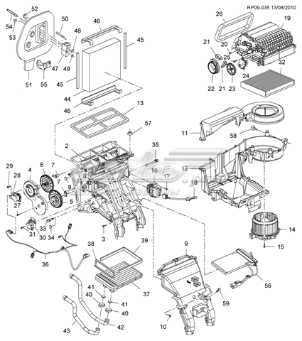 13363449 General Motors Parownik klimatyzacji