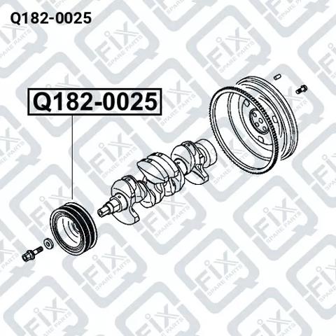Koło pasowe wału korbowego Q-fix Q1820025 cena, od 76,06 USD