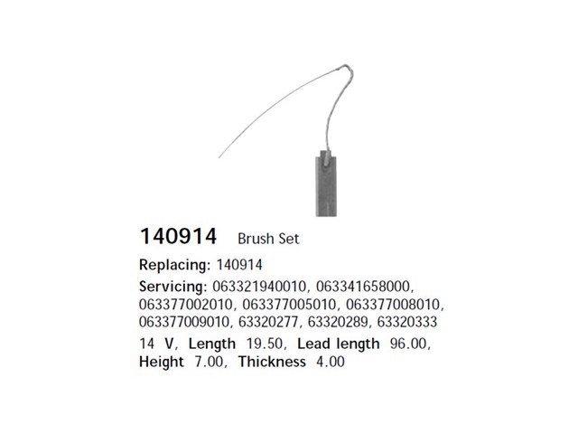 Szczotka alternatora Cargo 140914 cena, od 1,08 USD