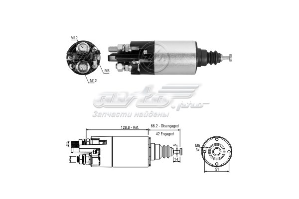 ZM842 ZM elektromagnes rozrusznika