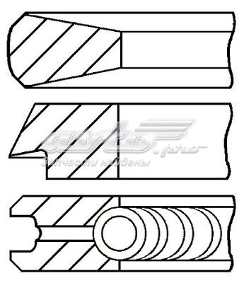 Pierścienie tłokowe na 1 cylinder, STD. Goetze 0811440010 cena, od 39,11 USD