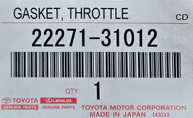 Uszczelka przepustnicy do Toyota Land Cruiser  J12