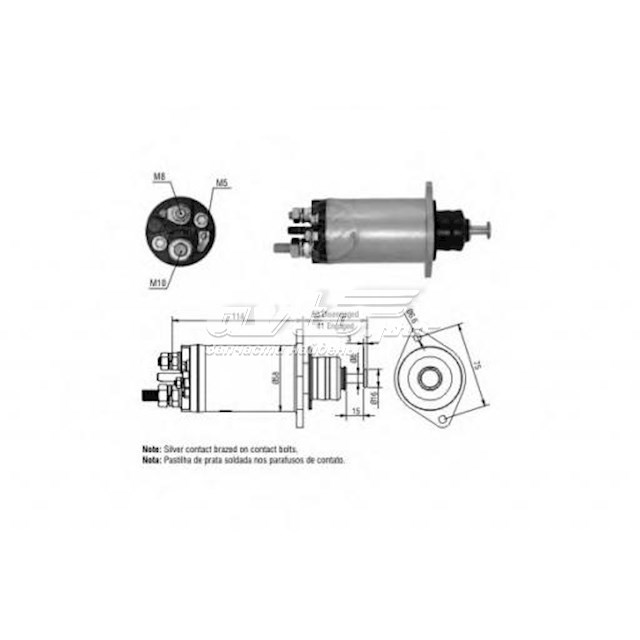 ZM2818 ZM elektromagnes rozrusznika