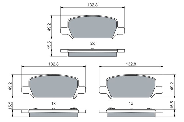 0986460086 Bosch okładziny (klocki do hamulców tarczowych tylne)