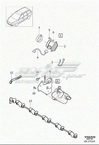 Regulator przepustnicy Volvo C30 (M)